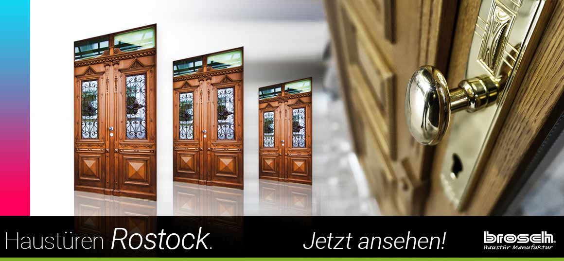 Historische Haustür aus Holz Rostock